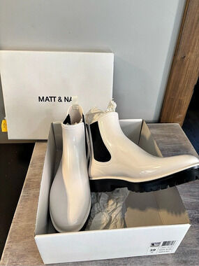 MATT & NAT Laney Vegan Rain Boots White